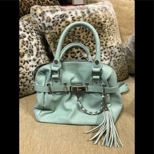 Small cute mint green tote purse.